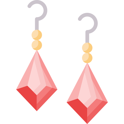 Coloriage accessoires bijoux des boucles d'oreilles