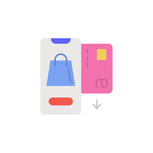 Coloriage achats en ligne commerce et shopping application mobile
