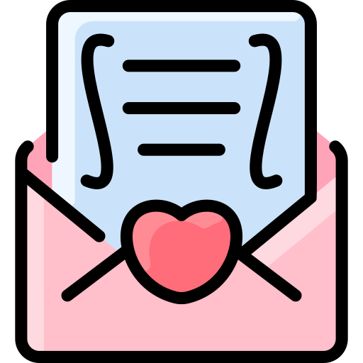 Coloriage amour et romance email enveloppe