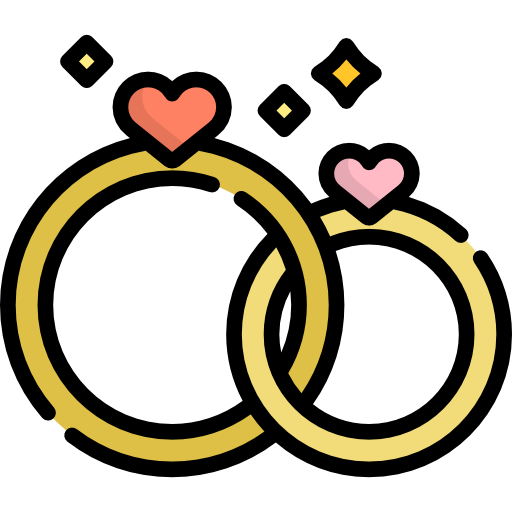 Coloriage anneaux de mariage mode mariage
