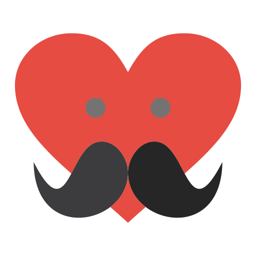 Coloriage anniversaire et fête amour et romance moustache