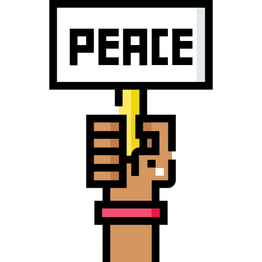Coloriage bannière forme symbole de la paix