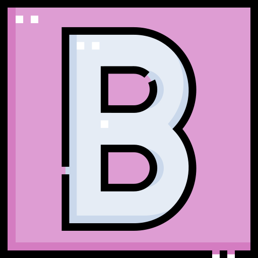 Coloriage de b en lettre capitale à imprimer