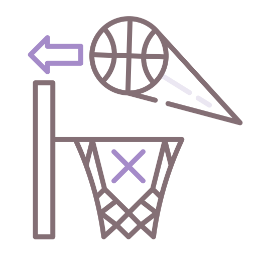 Coloriage de basketball athlétique avec panier à imprimer