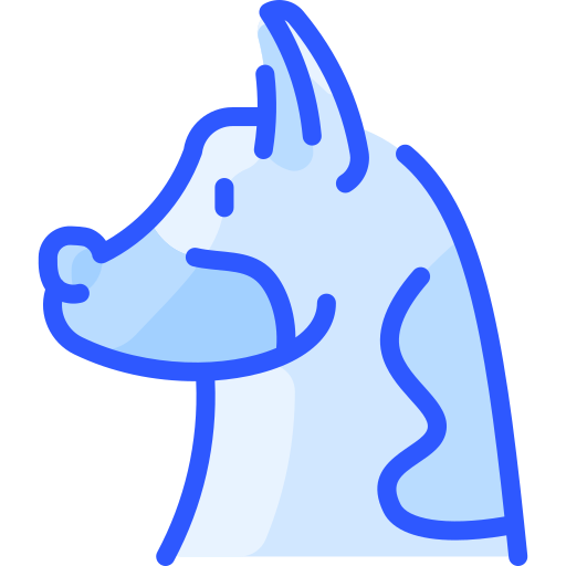 Coloriage d'avatar animal chien à imprimer