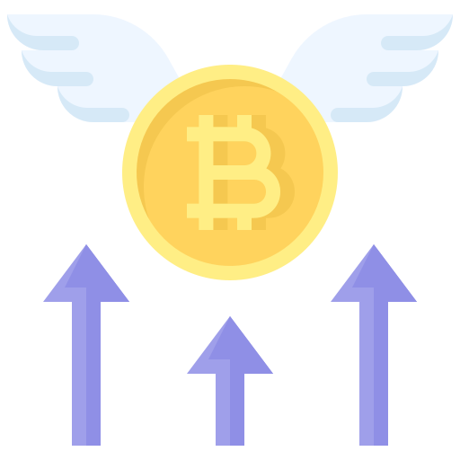 Coloriage de Bitcoin avec ailes à imprimer