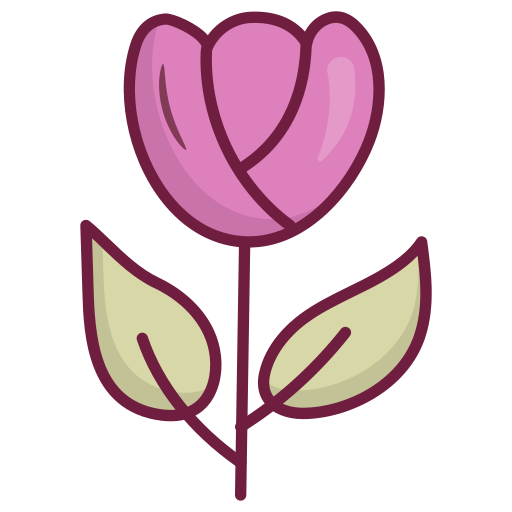Coloriage de bouquet de tulipes naturelles à imprimer