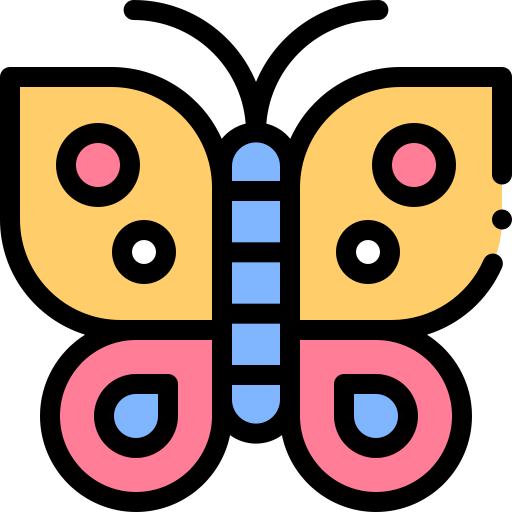 Coloriage de papillon en forme d'insecte à imprimer