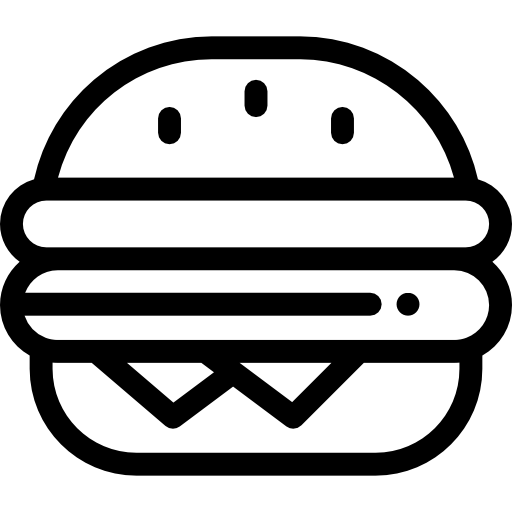 Coloriage de burger au restaurant à imprimer