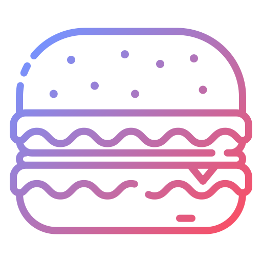 Coloriage de burger de boeuf du menu à imprimer