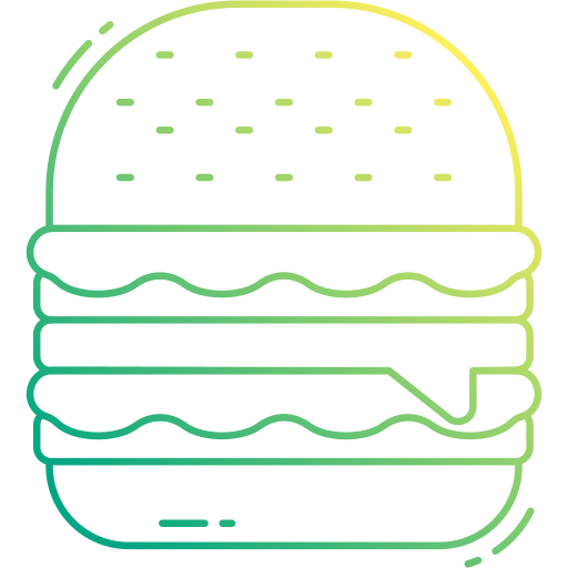 Coloriage de burger fast food et nourriture à imprimer pour restaurant