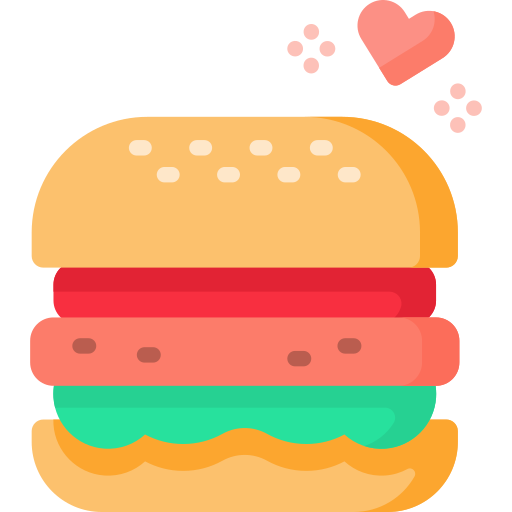 Coloriage de burger, sandwich et salade à imprimer