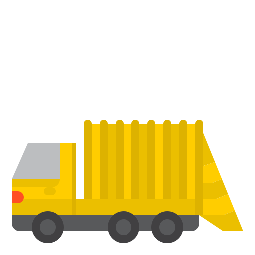 Coloriage de camion à ordures des ordures pour l'écologie et l'environnement à imprimer.