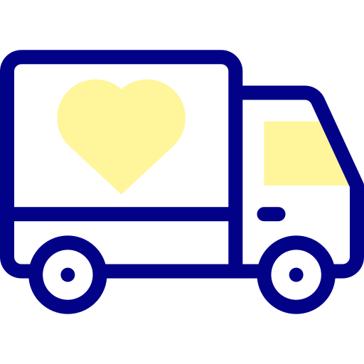 Coloriage de camion de livraison de cœur à imprimer
