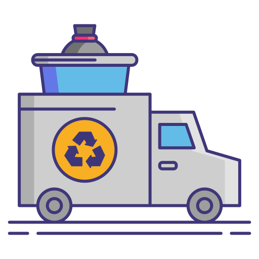 Coloriage de camion de recyclage pour l'écologie et l'environnement à imprimer