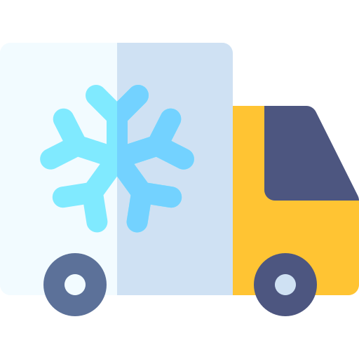 Coloriage de camion frigorifique pour transport et livraison à imprimer
