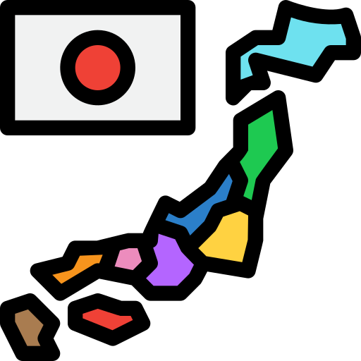 Coloriage de cartes du Japon à imprimer