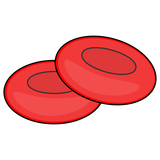 Coloriage de cellules sanguines du corps médical à imprimer
