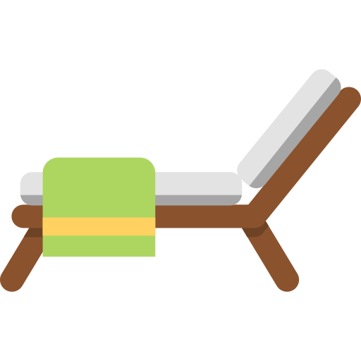 Dessin de chaise détente sur plate-forme
