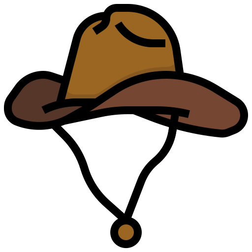 Coloriage de chapeau de cowboy, accessoire des cultures, à imprimer