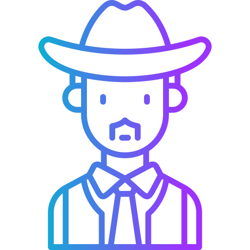 Coloriage de chapeau de cowboy américain sauvage de l'ouest à imprimer.