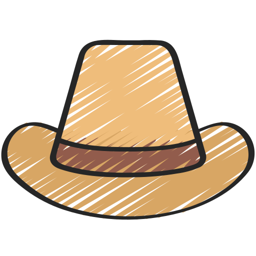 Coloriage de chapeau de cowboy en mode désert à imprimer