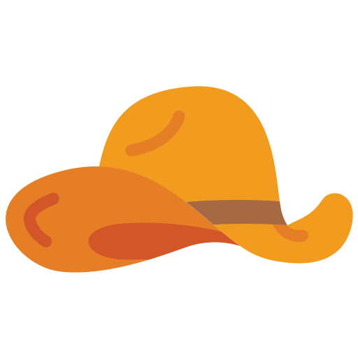 Coloriage de chapeau de cowboy occidental à imprimer