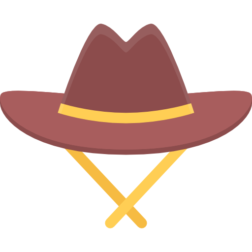 Coloriage de chapeau de cowboy occidental divers à imprimer