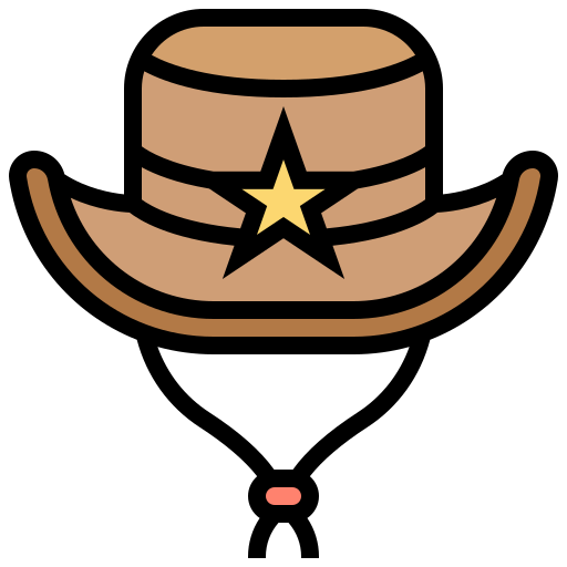 Coloriage de chapeau de cowboy variante à imprimer