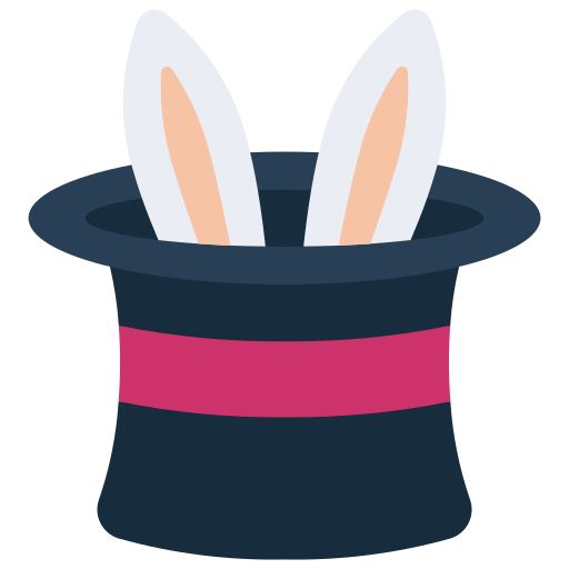 Coloriage de chapeau de magicien de lapin à imprimer