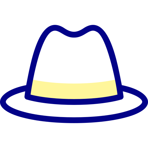 Coloriage de chapeau fedora de cowboy à imprimer