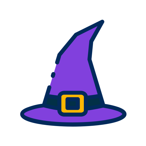 Coloriage de chapeau magique de sorcière pour Halloween à imprimer