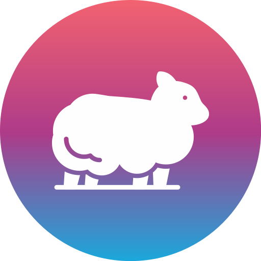 Coloriage de mouton avatar à imprimer sur une ferme