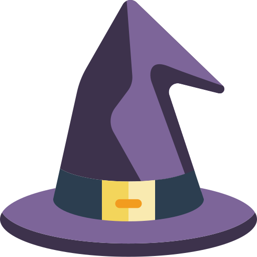 Coloriage de costume de sorcière et chapeau de sorcière à imprimer