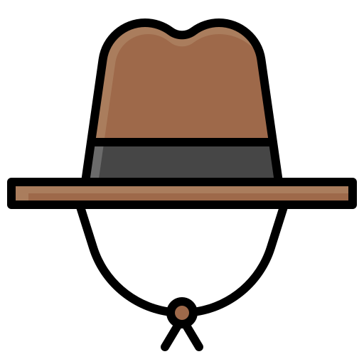 Coloriage de cow-boy avec chapeau et accessoires à imprimer