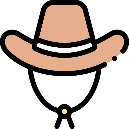 Coloriage de cowboy à chapeau de l'ouest à imprimer