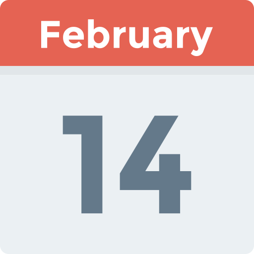 Coloriage date du calendrier programme 14 février