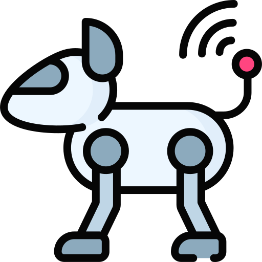 Coloriage chien robotique science fiction futuriste