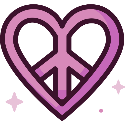 Coloriage cœur symbole symbole de la paix