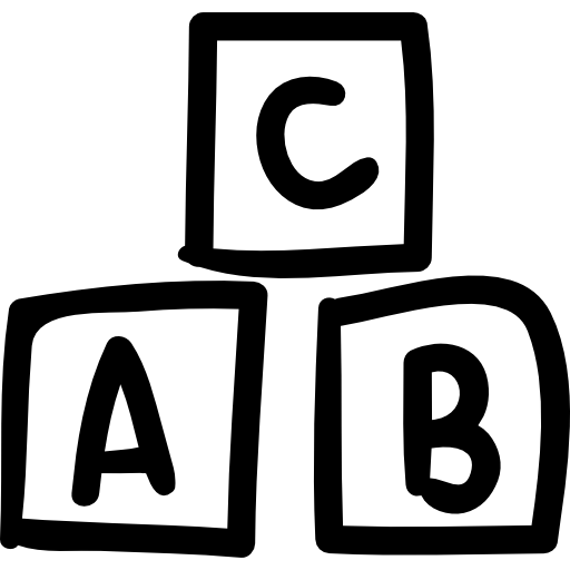 Coloriage ABC cubes jouet à imprimer