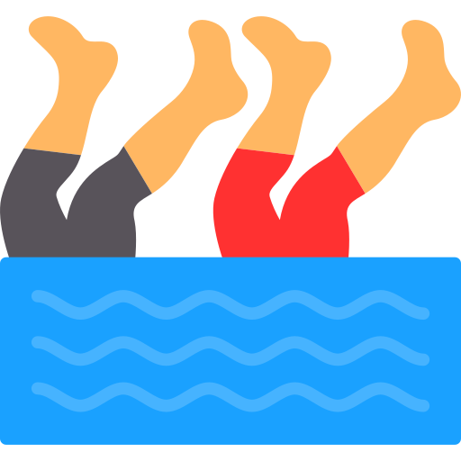 Coloriage artistique de natation à l'eau à imprimer