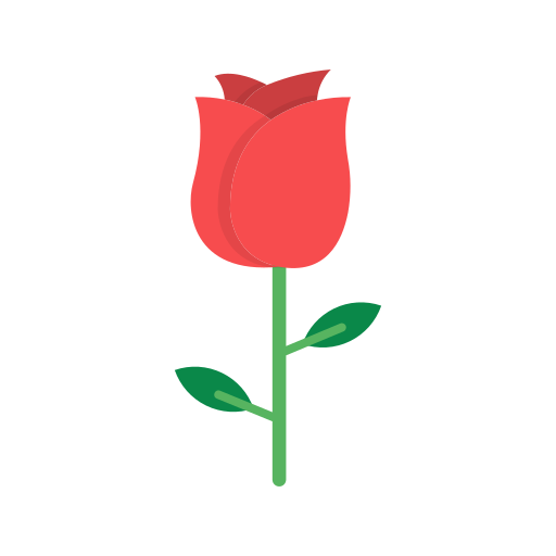 Coloriage botanique de rose rouge à imprimer