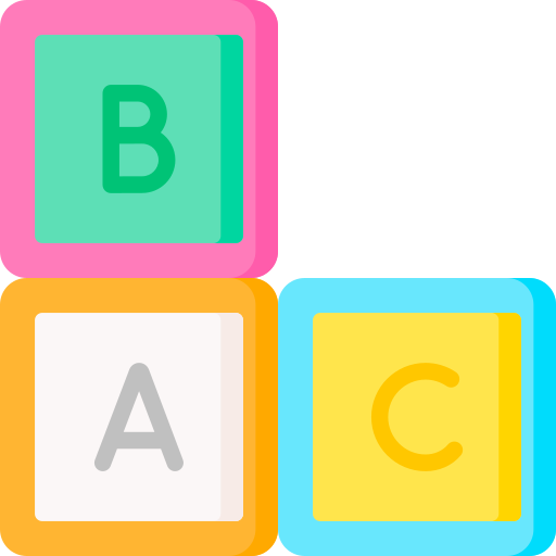 Coloriage d'ABC pour bébé et enfant à bloquer et imprimer.