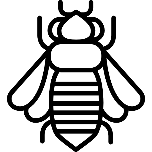 Coloriage d'abeille, le petit animal du règne animal, à imprimer