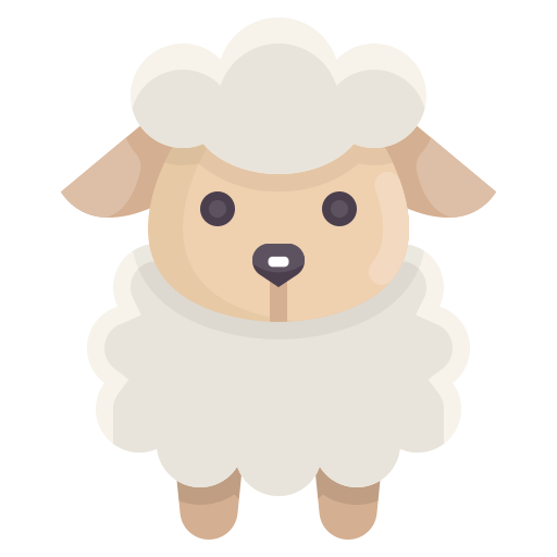 Dessin d'agneau  pour apprendre sur les animaux et leur laine