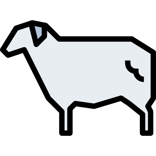 Coloriage d'animal de zoo à imprimer: mouton
