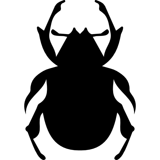 Coloriage d'animaux coléoptères en silhouette à imprimer
