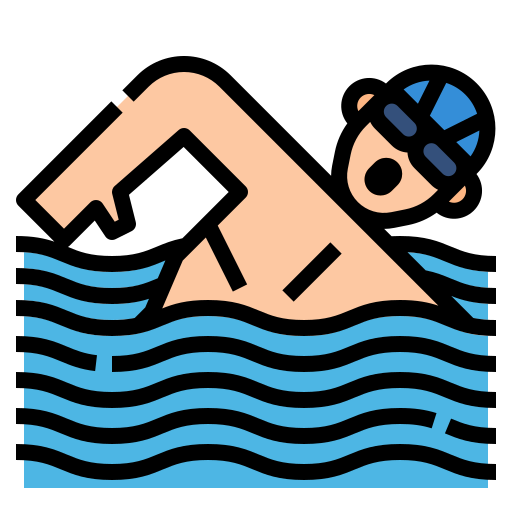 Coloriage d'avatar athlète au bassin à imprimer
