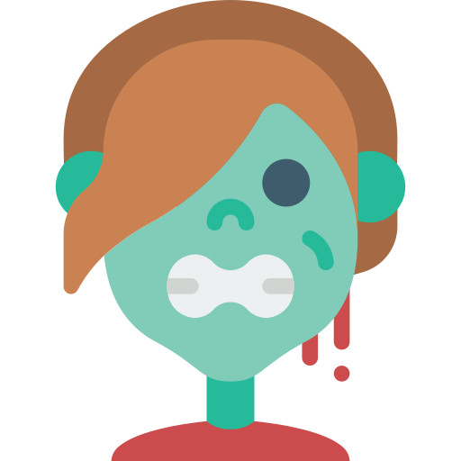Coloriage d'avatar zombi d'horreur à imprimer
