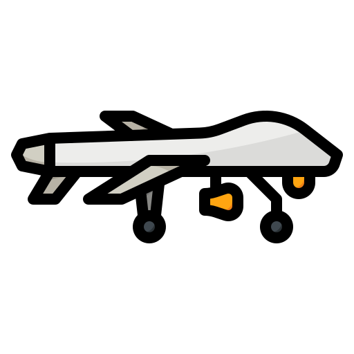 Coloriage d'avion UAV en expédition à imprimer.